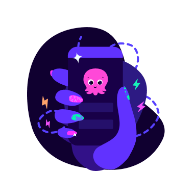 Illustration of the Octopus app