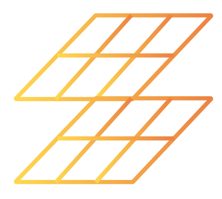 Outline of two solar panels